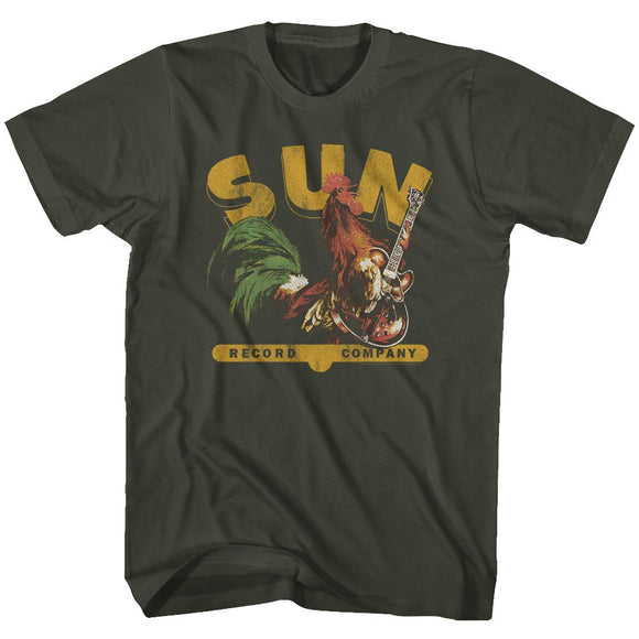 SUN RECORDS ROOSTER WITH GUITAR S T-Shirt in Smoke