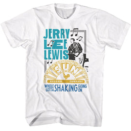 SUN RECORDS JERRY LEE LEWIS JERRY LEE LEWIS WHOLE LOTTA T-Shirt in White