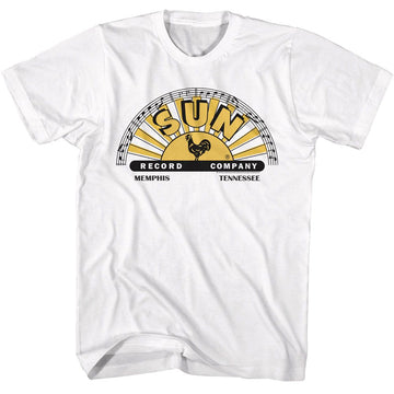 SUN RECORDS LOGO WITH OFFSET COLOR S T-Shirt in White