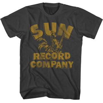 SUN RECORDS ROOSTER AND LOGO S T-Shirt in Smoke