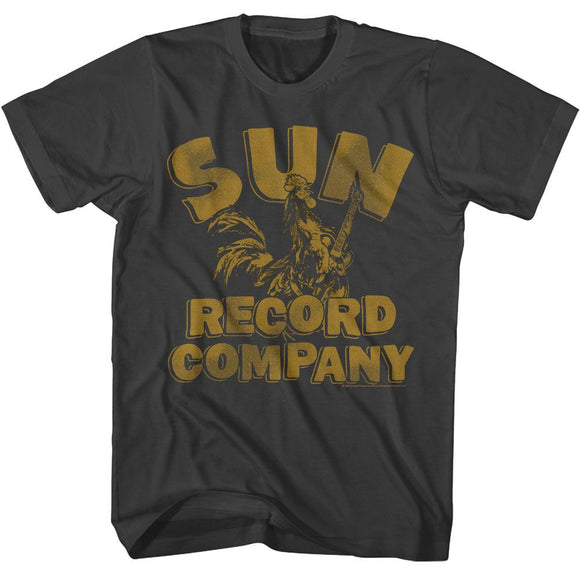 SUN RECORDS ROOSTER AND LOGO S T-Shirt in Smoke