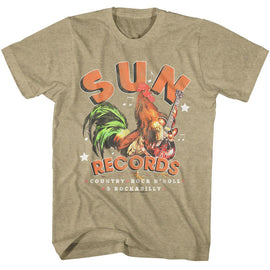 SUN RECORDS COUNTRY AND ROCK S T-Shirt in Khaki Heather
