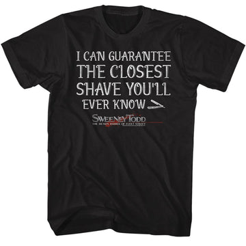 SWEENEY TODD CLOSEST SHAVE S T-Shirt in Black