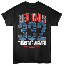 TUSKEGEE AIRMEN RED TAILS 332 S T-Shirt in Black