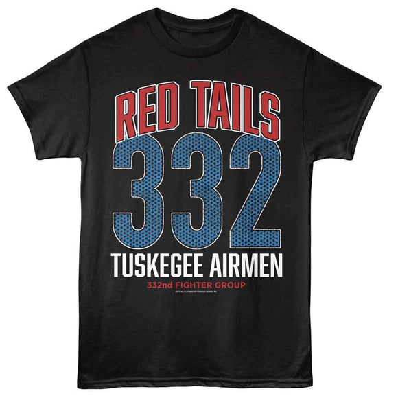 TUSKEGEE AIRMEN RED TAILS 332 S T-Shirt in Black
