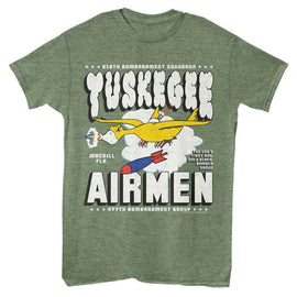 TUSKEGEE AIRMEN 477TH BOMBER GROUP S T-Shirt in Military Green Heather