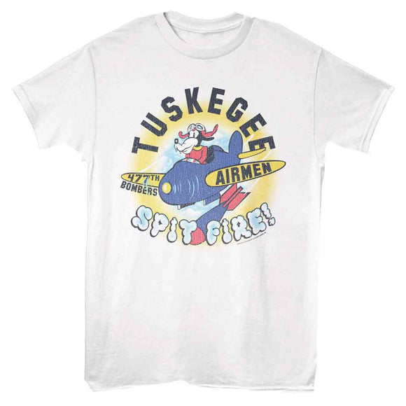 TUSKEGEE AIRMEN 477TH BOMBERS S T-Shirt in White