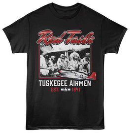 TUSKEGEE AIRMEN RED TAILS S T-Shirt in Black