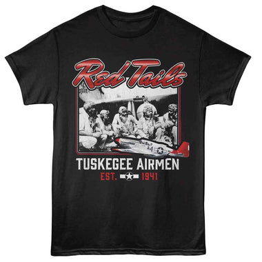 TUSKEGEE AIRMEN RED TAILS S T-Shirt in Black