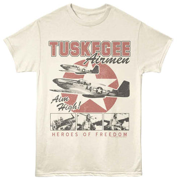 TUSKEGEE AIRMEN AIM HIGH S T-Shirt in Natural