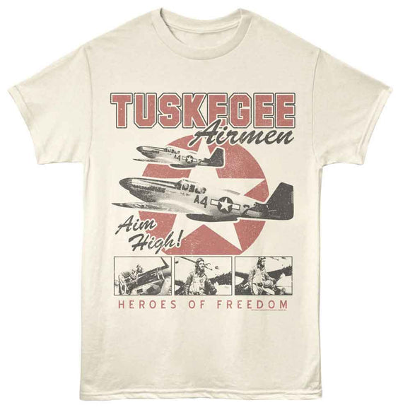 TUSKEGEE AIRMEN AIM HIGH S T-Shirt in Natural