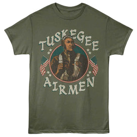 TUSKEGEE AIRMEN DIEZ PORTRAIT S T-Shirt in Military Green
