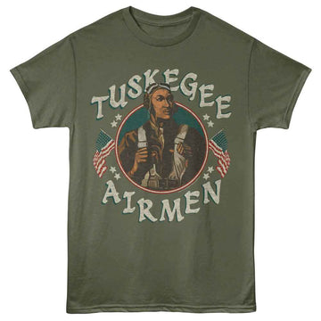 TUSKEGEE AIRMEN DIEZ PORTRAIT S T-Shirt in Military Green