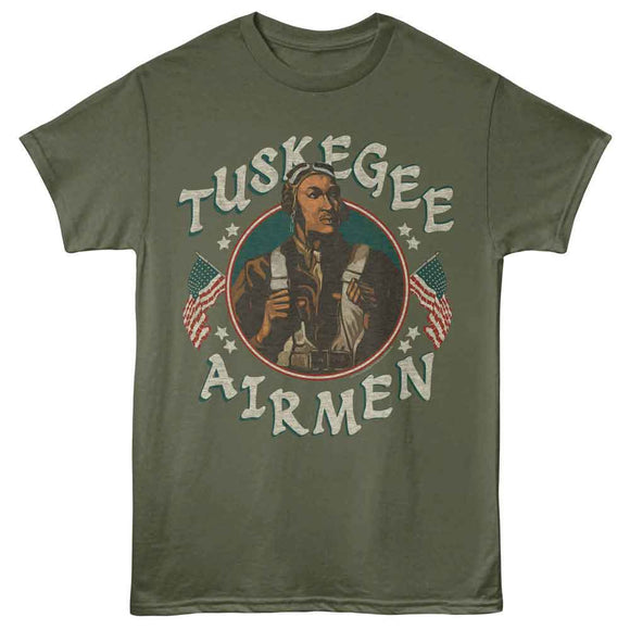 TUSKEGEE AIRMEN DIEZ PORTRAIT S T-Shirt in Military Green