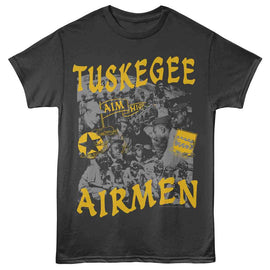 TUSKEGEE AIRMEN AIM HIGH COLLAGE S T-Shirt in Smoke