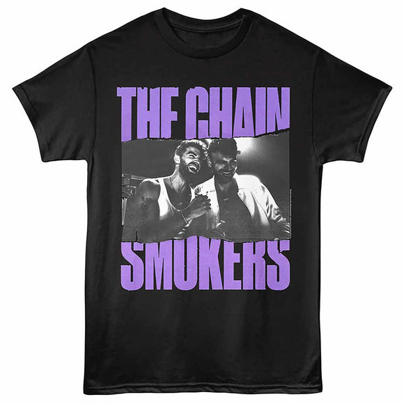 The Chainsmokers Ripped Photo Black Adult T-Shirt