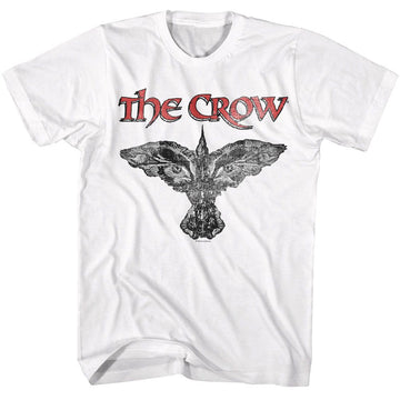 THE CROW LOGO AND CROW S T-Shirt in White