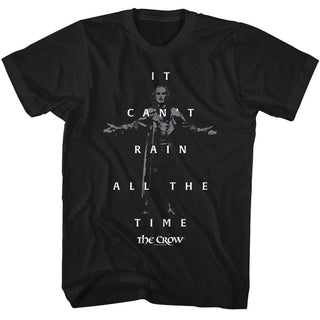 The Crow The Crow Cant Rain Quote And Photo Adult T-Shirts