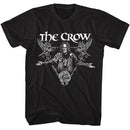 THE CROW CROWS AND ROSE TRIANGLE S T-Shirt in Black