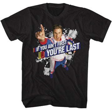 TALLADEGA NIGHTS AINT FIRST S T-Shirt in Black