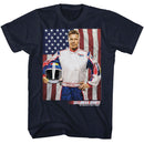 TALLADEGA NIGHTS RB AND FLAG S T-Shirt in NAVY