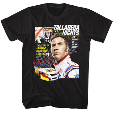 TALLADEGA NIGHTS COLLAGE S T-Shirt in Black