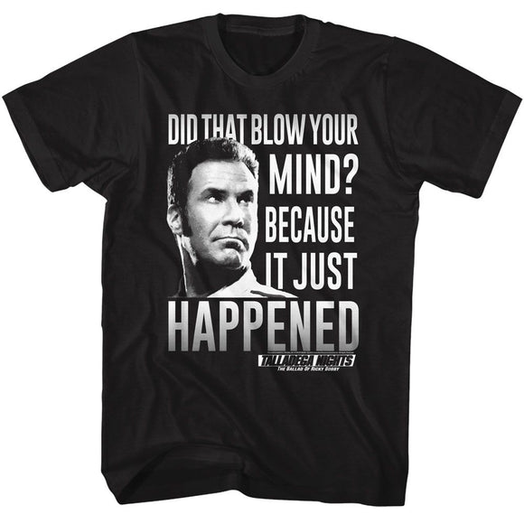 TALLADEGA NIGHTS BC IT JUST HAPPENED S T-Shirt in Black
