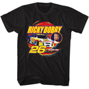 TALLADEGA NIGHTS RICKY BOBBY SWIRL S T-Shirt in Black