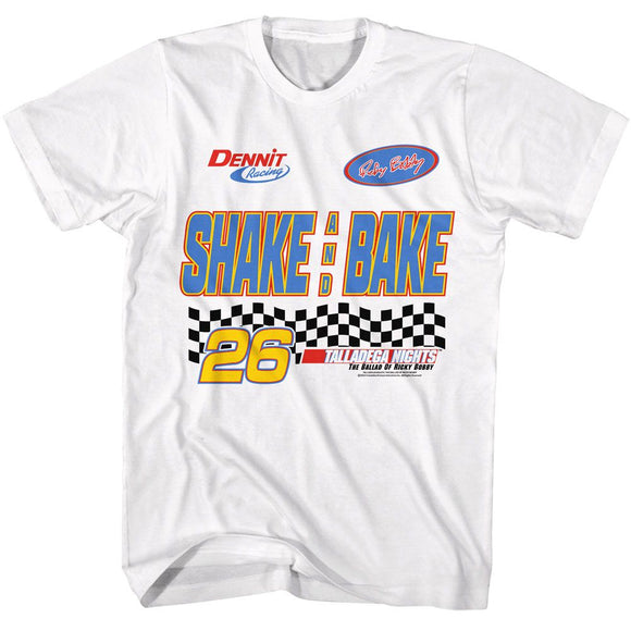 TALLADEGA NIGHTS SHAKE AND BAKE S T-Shirt in White