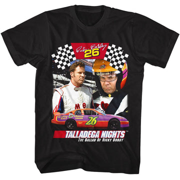 TALLADEGA NIGHTS RICKY COLLAGE S T-Shirt in Black