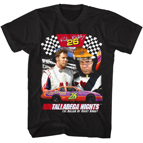 TALLADEGA NIGHTS RICKY COLLAGE S T-Shirt in Black