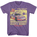 TALLADEGA NIGHTS LAUGHING CLOWN CAR OUTLINE S T-Shirt in Purple Heather