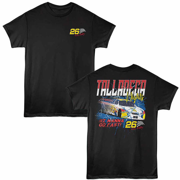 Talladega Nights Wanna Go Fast Black Adult T-Shirt