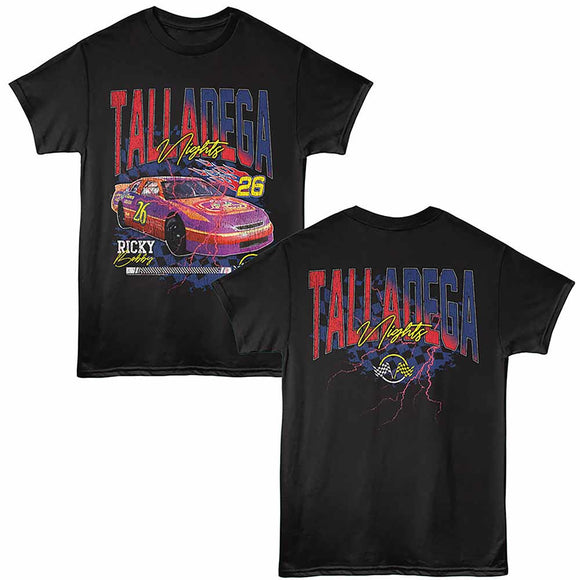 Talladega Nights Lightning Black Adult T-Shirt