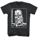 TERMINATOR MACHINE SKULL S T-Shirt in Black Heather