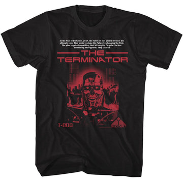 TERMINATOR T 800 WITHOUT BOTTOM TEXT S T-Shirt in Black
