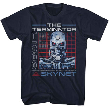 TERMINATOR SKYNET ENDOSKELETON S T-Shirt in NAVY
