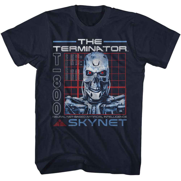 TERMINATOR SKYNET ENDOSKELETON S T-Shirt in NAVY