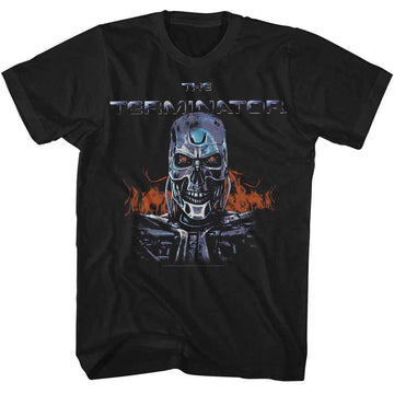 TERMINATOR FLAMES S T-Shirt in Black
