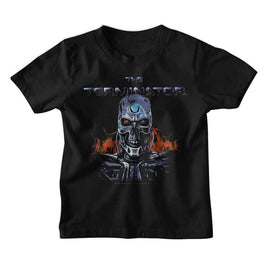TERMINATOR FLAMES TODDLER 2T T-Shirt in Black