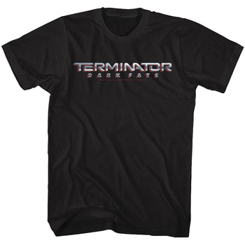 TERMINATOR DARK FATE DARK FATE CHROME LOGO S T-Shirt in Black