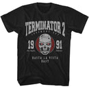 TERMINATOR 2 TERMINATOR T2 COLLEGIATE S T-Shirt in Black
