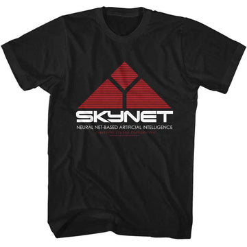 TERMINATOR 2 TERMINATOR SKYNET LOGO S T-Shirt in Black