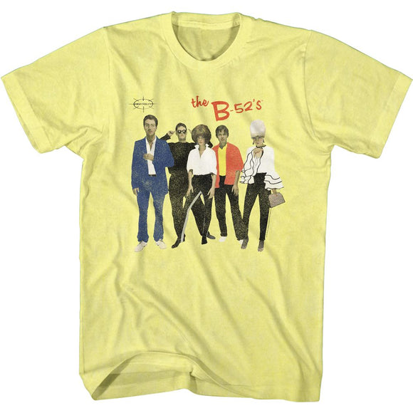 THE B52S RETRO BAND PHOTO S T-Shirt in Yellow Heather