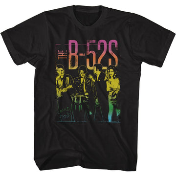 THE B52S BAND PHOTO GRADIENT S T-Shirt in Black