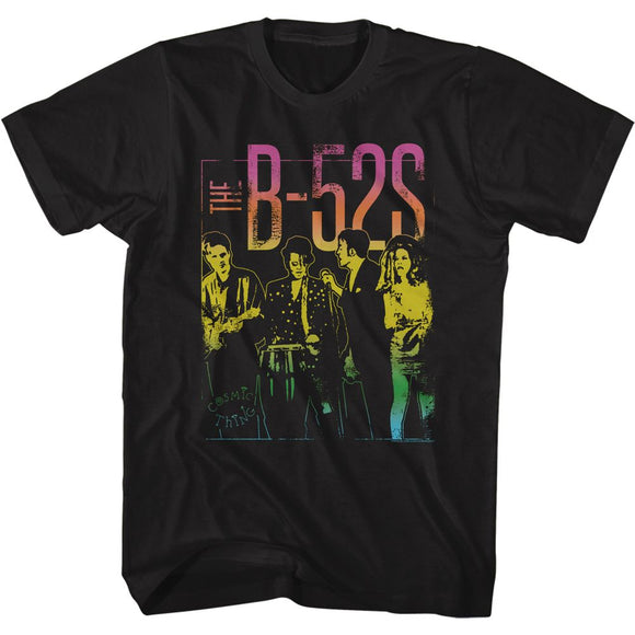 THE B52S BAND PHOTO GRADIENT S T-Shirt in Black