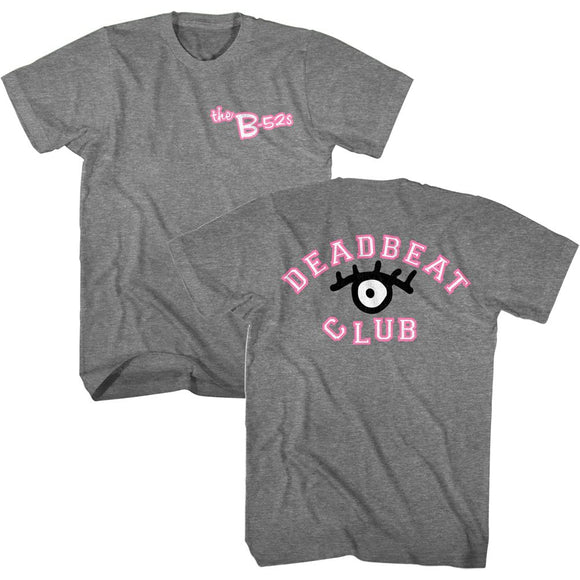 THE B52S DEADBEAT CLUB S ***F&B*** T-Shirt in Graphite Heather