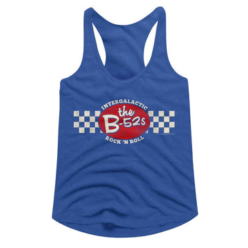THE B52S INTERGALACTIC ROCK LADIES SLIMFIT RACERBACK S T-Shirt in Royal