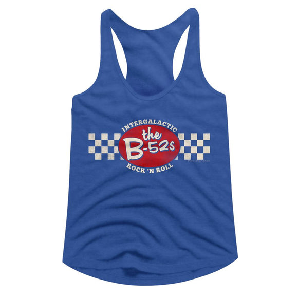 THE B52S INTERGALACTIC ROCK LADIES SLIMFIT RACERBACK S T-Shirt in Royal