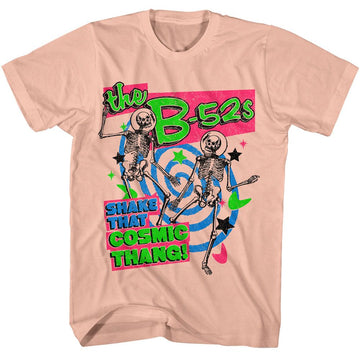THE B52S SHAKE THAT COSMIC THANG S T-Shirt in Peach